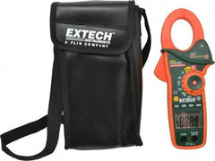 Extech - EX810, CAT III, Digital Average Responding Auto Ranging Clamp Meter with 1.7" Clamp On Jaws - 600 VAC/VDC, 1000 AC Amps, Measures Current, Temperature - Exact Tool & Supply