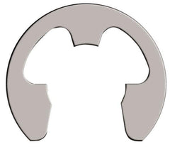 Rotor Clip - 27.41mm Groove Diam, 1-3/16" Shaft Diam, Cadmium-Plated Steel, E Style External Retaining Rings - 0.068" Groove Width, 0.054" Groove Depth, 0.062" Ring Thickness, Grade 1060-1090 - Exact Tool & Supply