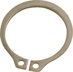 Rotor Clip - 11/16" Shaft Diam, 0.646" Groove Diam, Stainless Steel External SH Style Retaining Ring - Exact Tool & Supply