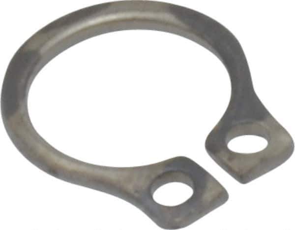 Rotor Clip - 5.84mm Groove Diam, 1/4" Shaft Diam, Passivated Stainless Steel, Snap External Retaining Rings - 0.029" Groove Width, 0.01" Groove Depth, 0.025" Ring Thickness, Grade 15-7 Grade 632 - Exact Tool & Supply