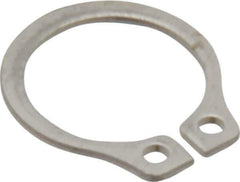 Rotor Clip - 8.94mm Groove Diam, 3/8" Shaft Diam, Passivated Stainless Steel, Snap External Retaining Rings - 0.029" Groove Width, 0.012" Groove Depth, 0.025" Ring Thickness, Grade 15-7 Grade 632 - Exact Tool & Supply