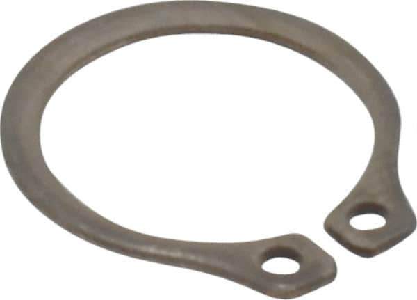 Rotor Clip - 10.46mm Groove Diam, 7/16" Shaft Diam, Passivated Stainless Steel, Snap External Retaining Rings - 0.029" Groove Width, 0.013" Groove Depth, 0.025" Ring Thickness, Grade 15-7 Grade 632 - Exact Tool & Supply
