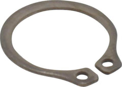 Rotor Clip - 10.46mm Groove Diam, 7/16" Shaft Diam, Passivated Stainless Steel, Snap External Retaining Rings - 0.029" Groove Width, 0.013" Groove Depth, 0.025" Ring Thickness, Grade 15-7 Grade 632 - Exact Tool & Supply