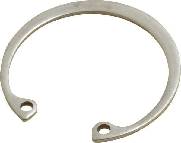 Rotor Clip - 0.05" Thick, Passivated Finish, Stainless Steel Snap Internal Retaining Ring - 0.056" Groove Width, 0.04" Groove Depth, 1.33" Groove Diam, Grade 15-7 Grade 632 - Exact Tool & Supply