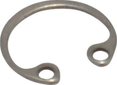 Rotor Clip - 0.015" Thick, Passivated Finish, Stainless Steel Snap Internal Retaining Ring - 0.02" Groove Width, 0.009" Groove Depth, 0.268" Groove Diam, Grade 15-7 Grade 632 - Exact Tool & Supply