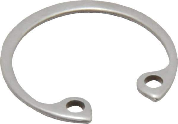 Rotor Clip - 0.035" Thick, Passivated Finish, Stainless Steel Snap Internal Retaining Ring - 0.039" Groove Width, 0.02" Groove Depth, 0.665" Groove Diam, Grade 15-7 Grade 632 - Exact Tool & Supply