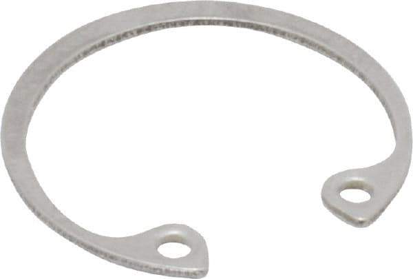 Rotor Clip - 0.035" Thick, Passivated Finish, Stainless Steel Snap Internal Retaining Ring - 0.039" Groove Width, 0.023" Groove Depth, 0.796" Groove Diam, Grade 15-7 Grade 632 - Exact Tool & Supply