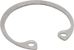 Rotor Clip - 0.035" Thick, Passivated Finish, Stainless Steel Snap Internal Retaining Ring - 0.039" Groove Width, 0.023" Groove Depth, 0.796" Groove Diam, Grade 15-7 Grade 632 - Exact Tool & Supply