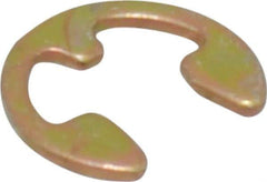 Rotor Clip - 3.73mm Groove Diam, 3/16" Shaft Diam, Cadmium-Plated Steel, E Style External Retaining Rings - 0.029" Groove Width, 0.02" Groove Depth, 0.025" Ring Thickness, Grade 1060-1090 - Exact Tool & Supply