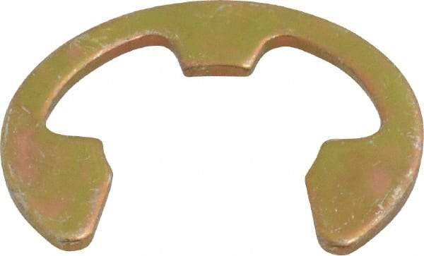 Rotor Clip - 14.73mm Groove Diam, 3/4" Shaft Diam, Cadmium-Plated Steel, E Style External Retaining Rings - 0.056" Groove Width, 0.085" Groove Depth, 0.05" Ring Thickness, Grade 1060-1090 - Exact Tool & Supply