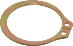 Rotor Clip - 23.88mm Groove Diam, 1" Shaft Diam, Cadmium-Plated Steel, Snap External Retaining Rings - 0.046" Groove Width, 0.03" Groove Depth, 0.042" Ring Thickness, Grade 1060-1090 - Exact Tool & Supply