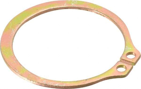 Rotor Clip - 41.91mm Groove Diam, 1-3/4" Shaft Diam, Cadmium-Plated Steel, Snap External Retaining Rings - 0.068" Groove Width, 0.05" Groove Depth, 0.062" Ring Thickness, Grade 1060-1090 - Exact Tool & Supply