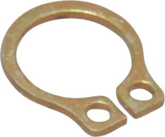 Rotor Clip - 5.84mm Groove Diam, 1/4" Shaft Diam, Cadmium-Plated Steel, Snap External Retaining Rings - 0.029" Groove Width, 0.01" Groove Depth, 0.025" Ring Thickness, Grade 1060-1090 - Exact Tool & Supply