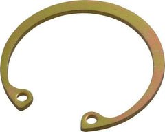 Rotor Clip - 0.05" Thick, Cadmium-Plated Finish, Steel Snap Internal Retaining Ring - 0.056" Groove Width, 0.04" Groove Depth, 1.33" Groove Diam, Grade 1060-1090 - Exact Tool & Supply