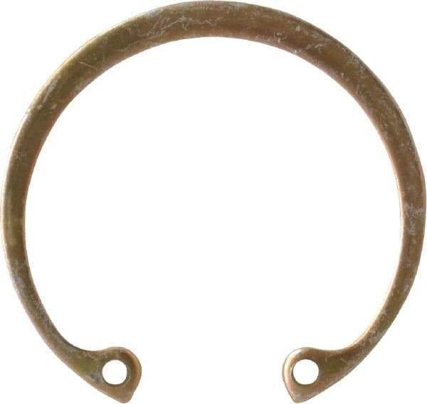 Rotor Clip - 0.05" Thick, Cadmium-Plated Finish, Steel Snap Internal Retaining Ring - 0.056" Groove Width, 0.043" Groove Depth, 1.461" Groove Diam, Grade 1060-1090 - Exact Tool & Supply