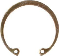 Rotor Clip - 0.05" Thick, Cadmium-Plated Finish, Steel Snap Internal Retaining Ring - 0.056" Groove Width, 0.043" Groove Depth, 1.461" Groove Diam, Grade 1060-1090 - Exact Tool & Supply