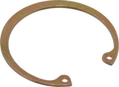 Rotor Clip - 0.062" Thick, Cadmium-Plated Finish, Steel Snap Internal Retaining Ring - 0.068" Groove Width, 0.057" Groove Depth, 1.989" Groove Diam, Grade 1060-1090 - Exact Tool & Supply