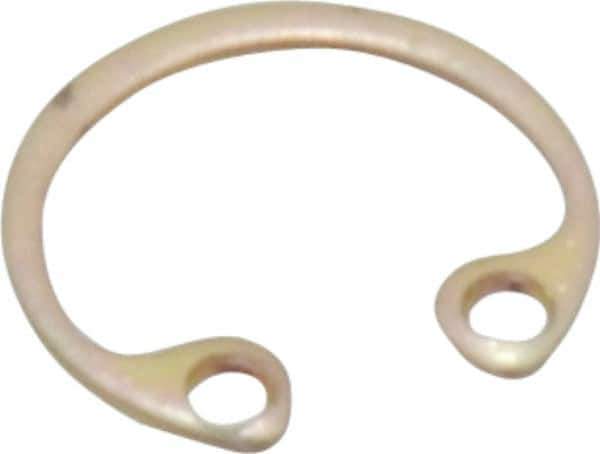 Rotor Clip - 0.015" Thick, Cadmium-Plated Finish, Steel Snap Internal Retaining Ring - 0.02" Groove Width, 0.009" Groove Depth, 0.268" Groove Diam, Grade 1060-1090 - Exact Tool & Supply