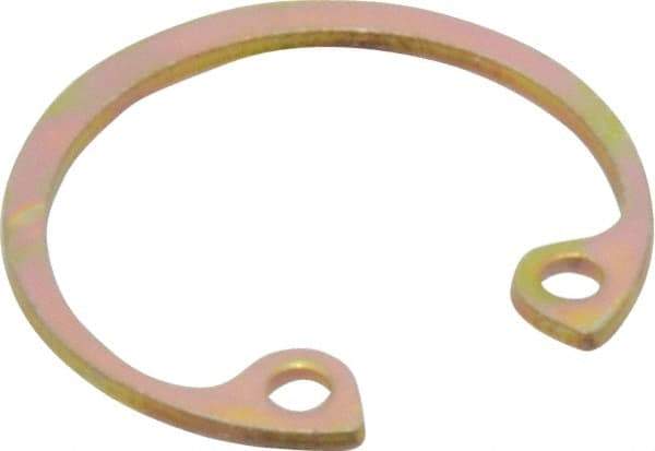 Rotor Clip - 0.035" Thick, Cadmium-Plated Finish, Steel Snap Internal Retaining Ring - 0.039" Groove Width, 0.02" Groove Depth, 0.665" Groove Diam, Grade 1060-1090 - Exact Tool & Supply