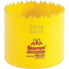 Starrett - 2-9/16" Diam, 2" Cutting Depth, Hole Saw - High Speed Steel Saw, Toothed Edge - Exact Tool & Supply
