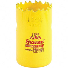 Starrett - 1-9/16" Diam, 2" Cutting Depth, Hole Saw - High Speed Steel Saw, Toothed Edge - Exact Tool & Supply
