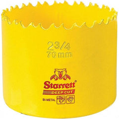 Starrett - 2-3/4" Diam, 2" Cutting Depth, Hole Saw - High Speed Steel Saw, Toothed Edge - Exact Tool & Supply