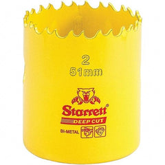 Starrett - 2" Diam, 2" Cutting Depth, Hole Saw - High Speed Steel Saw, Toothed Edge - Exact Tool & Supply