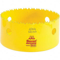 Starrett - 4-3/4" Diam, 2" Cutting Depth, Hole Saw - High Speed Steel Saw, Toothed Edge - Exact Tool & Supply