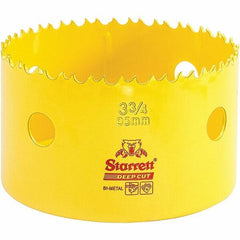 Starrett - 3-3/4" Diam, 2" Cutting Depth, Hole Saw - High Speed Steel Saw, Toothed Edge - Exact Tool & Supply