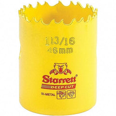 Starrett - 1-13/16" Diam, 2" Cutting Depth, Hole Saw - High Speed Steel Saw, Toothed Edge - Exact Tool & Supply