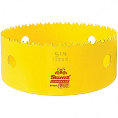 Starrett - 5-1/4" Diam, 2" Cutting Depth, Hole Saw - High Speed Steel Saw, Toothed Edge - Exact Tool & Supply