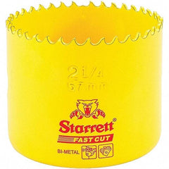 Starrett - 2-1/4" Diam, 1-5/8" Cutting Depth, Hole Saw - High Speed Steel Saw, Toothed Edge - Exact Tool & Supply