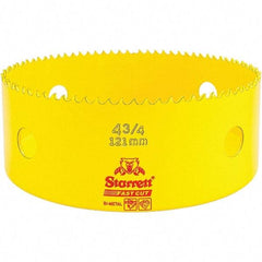 Starrett - 4-3/4" Diam, 1-5/8" Cutting Depth, Hole Saw - High Speed Steel Saw, Toothed Edge - Exact Tool & Supply