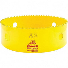 Starrett - 5-1/2" Diam, 1-5/8" Cutting Depth, Hole Saw - High Speed Steel Saw, Toothed Edge - Exact Tool & Supply