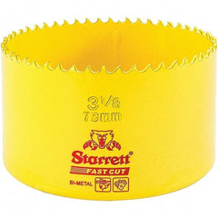 Starrett - 3-1/8" Diam, 1-5/8" Cutting Depth, Hole Saw - High Speed Steel Saw, Toothed Edge - Exact Tool & Supply
