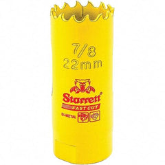 Starrett - 7/8" Diam, 1-5/8" Cutting Depth, Hole Saw - High Speed Steel Saw, Toothed Edge - Exact Tool & Supply