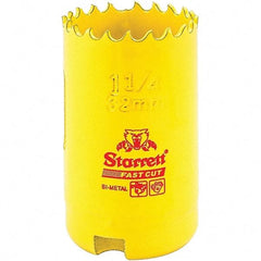 Starrett - 1-1/4" Diam, 1-5/8" Cutting Depth, Hole Saw - High Speed Steel Saw, Toothed Edge - Exact Tool & Supply