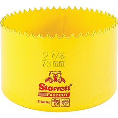 Starrett - 2-7/8" Diam, 1-5/8" Cutting Depth, Hole Saw - High Speed Steel Saw, Toothed Edge - Exact Tool & Supply