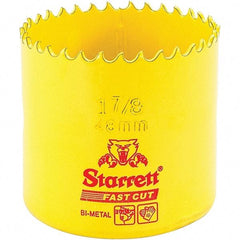Starrett - 1-7/8" Diam, 1-5/8" Cutting Depth, Hole Saw - High Speed Steel Saw, Toothed Edge - Exact Tool & Supply