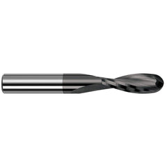 Harvey Tool - Ball End Mills; Mill Diameter (Inch): 3/32 ; Mill Diameter (Decimal Inch): 0.0937 ; Number of Flutes: 2 ; Length of Cut (Decimal Inch): 0.2790 ; Material: Solid Carbide ; Overall Length (Inch): 1-1/2 - Exact Tool & Supply