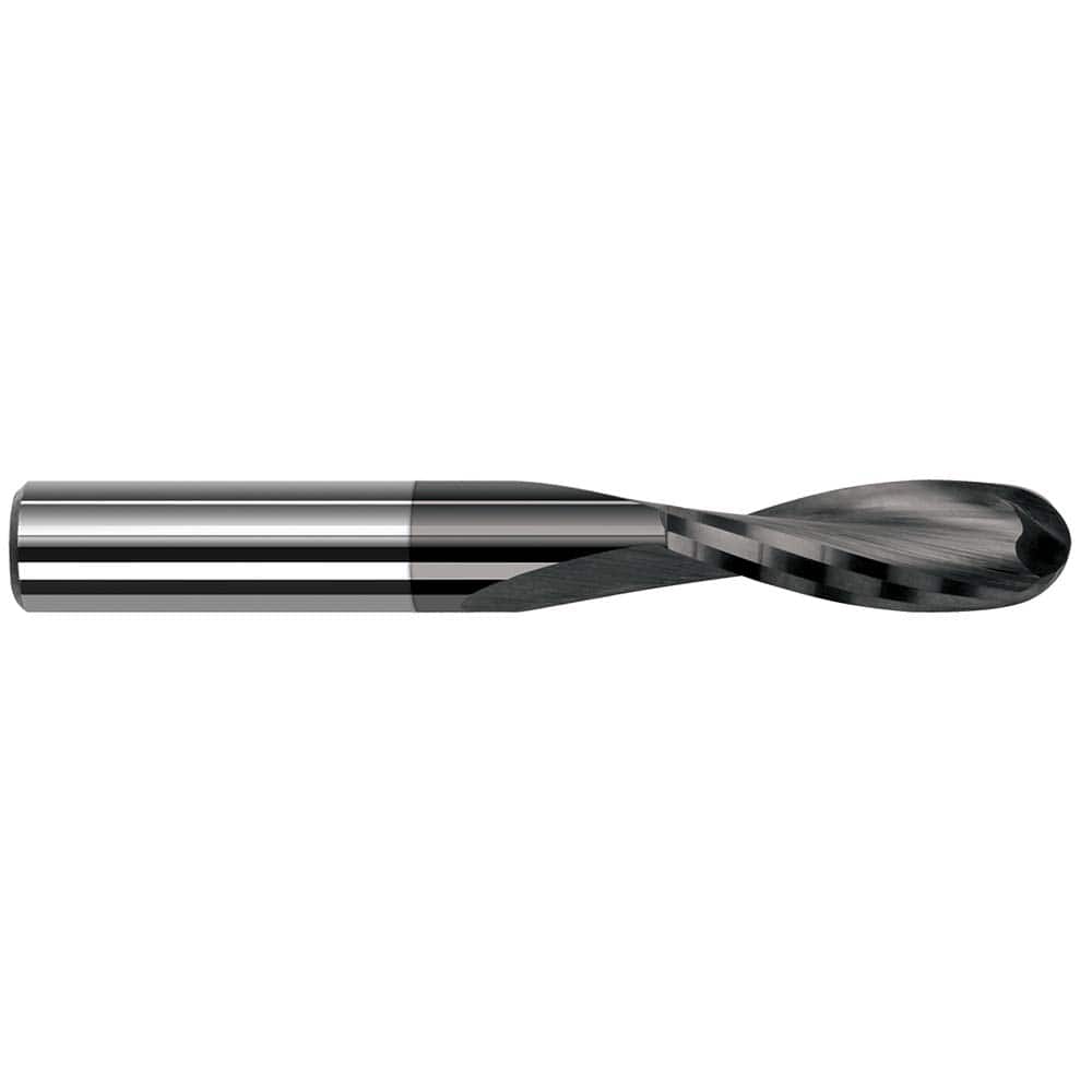 Harvey Tool - Ball End Mills; Mill Diameter (Inch): 1/8 ; Mill Diameter (Decimal Inch): 0.1250 ; Number of Flutes: 2 ; Length of Cut (Inch): 3/8 ; Length of Cut (Decimal Inch): 0.3750 ; Material: Solid Carbide - Exact Tool & Supply