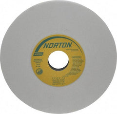 Norton - 7" Diam x 1-1/4" Hole x 1/2" Thick, K Hardness, 120 Grit Surface Grinding Wheel - Aluminum Oxide, Type 1, Fine Grade, 3,600 Max RPM, Vitrified Bond, No Recess - Exact Tool & Supply