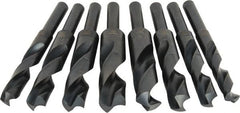 Interstate - 9/16 to 1", 118° Point, Oxide Finish, High Speed Steel Reduced Shank Drill Bit Set - Exact Tool & Supply