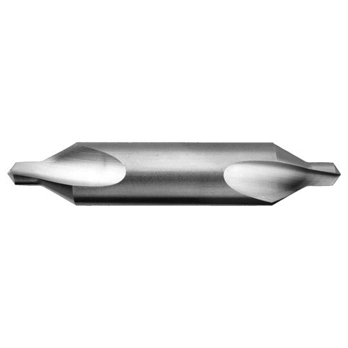 #6 × 3″ OAL 60 Degree HSS Plain Center Drill Bright - Exact Tool & Supply