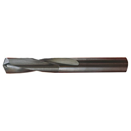 #47 Dia. × 0.078″ Shank × 5/8″ Flute Length × 2″ OAL, Stub, 118°, Bright, 2xD Flute, Round Solid Carbide Drill - Exact Tool & Supply