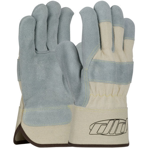 ‎80-8889/S Split Leather Palm - Platinum Series - Hvy Side Split - Launderable Duck Cuff - SC - Exact Tool & Supply