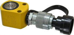 Enerpac - 5 Ton, 0.63" Stroke, 0.62 Cu In Oil Capacity, Portable Hydraulic Single Acting Cylinder - 0.99 Sq In Effective Area, 1.63" Lowered Ht., 2.25" Max Ht., 1.13" Cyl Bore Diam, 1" Plunger Rod Diam, 10,000 Max psi - Exact Tool & Supply