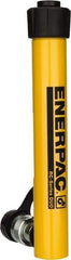 Enerpac - 5 Ton, 7" Stroke, 6.96 Cu In Oil Capacity, Portable Hydraulic Single Acting Cylinder - 0.99 Sq In Effective Area, 10.75" Lowered Ht., 17.75" Max Ht., 1.13" Cyl Bore Diam, 1" Plunger Rod Diam, 10,000 Max psi - Exact Tool & Supply