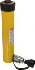 Enerpac - 10 Ton, 8" Stroke, 17.89 Cu In Oil Capacity, Portable Hydraulic Single Acting Cylinder - 2.24 Sq In Effective Area, 11.75" Lowered Ht., 19.75" Max Ht., 1.69" Cyl Bore Diam, 1.5" Plunger Rod Diam, 10,000 Max psi - Exact Tool & Supply