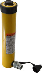 Enerpac - 15 Ton, 10" Stroke, 31.42 Cu In Oil Capacity, Portable Hydraulic Single Acting Cylinder - 3.14 Sq In Effective Area, 14.69" Lowered Ht., 24.69" Max Ht., 2" Cyl Bore Diam, 1.625" Plunger Rod Diam, 10,000 Max psi - Exact Tool & Supply